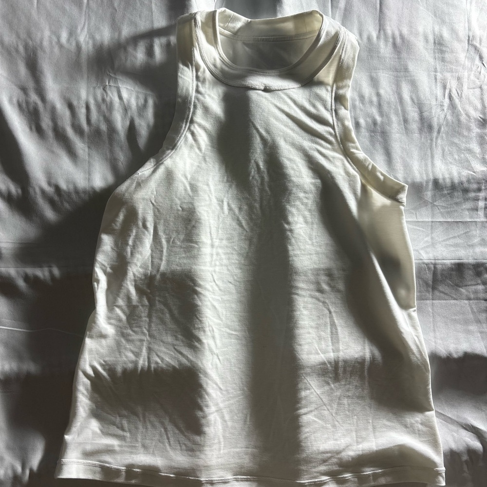 Women's White Racerback Tank Top - Sleek Everyday Layering